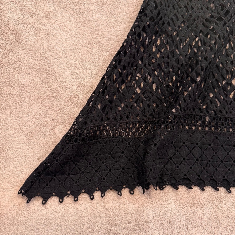 The Clothing Company Crochet Swim Cover Bell Sleeve Maxi Dress Witchy Boho Sz M - Picture 4 of 16
